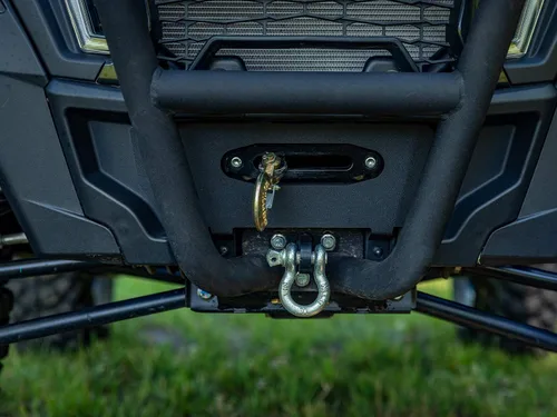 Miniatura 3 de SuperATV Placa de enganche delantero/gancho de remolque delantero para Polaris RZR XP Turbo / XP 4 Turbo 2019+ 2019 - Incluye grillete de 1/2