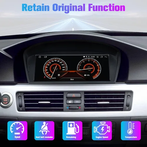 Miniatura 4 de Navegador GPS para coche Android 12.0 Auto estéreo para BMW 3 5 serie E90 E60 con sistema iDrive Retenido 8.9 pulgadas IPS pantalla táctil, CarPlay