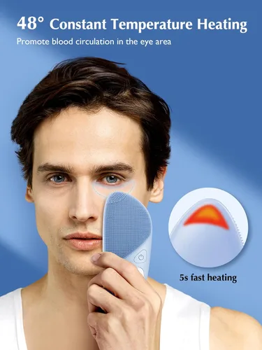 Miniatura 4 de COSLUS Cepillo de Limpieza Facial de Silicona Depurador Facial: IPX7 Cepillo de Lavado Facial Recargable Impermeable, 4 Modos de Limpieza, Cepillo
