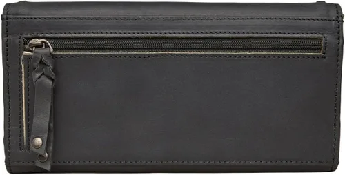 Miniatura 2 de Lady Conceal Hope RFID - Cartera de cuero con cordones, Negro -, Cartera triple plegable