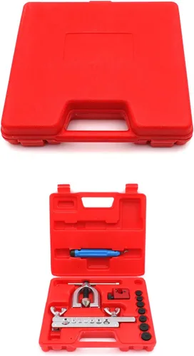 SMT - Kit de herramientas automotrices de 7 troqueles de doble abocardado, tubo de doble llamarada, línea de freno de cobre y kit de herramientas de