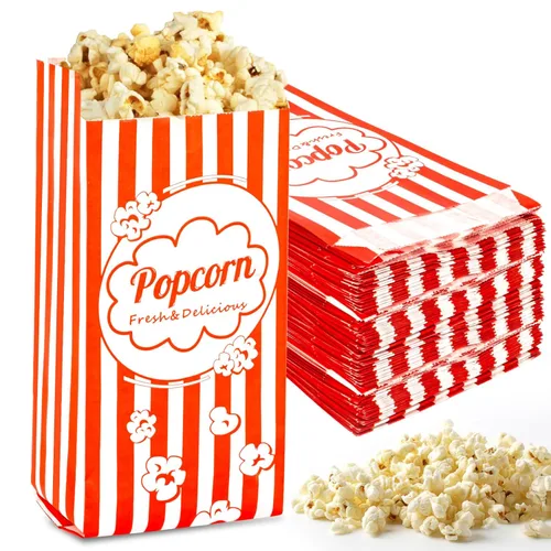 Miniatura 15 de MAQIHAN 500 bolsas de palomitas de maíz de 1 onza a granel, pequeñas bolsas de papel desechables para palomitas de maíz, suministros de noche