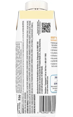 Miniatura 2 de Boost Bebida nutricional completa de calorías, muy alta, caja de vainilla, 8 onzas, paquete de 27