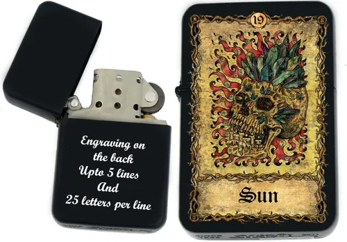 Miniatura 28 de Tarjeta de tarot personalizada, mazo de tarot de huesos eternos mayores, tarjetas coloridas, regalos coleccionables únicos, encendedores a prueba