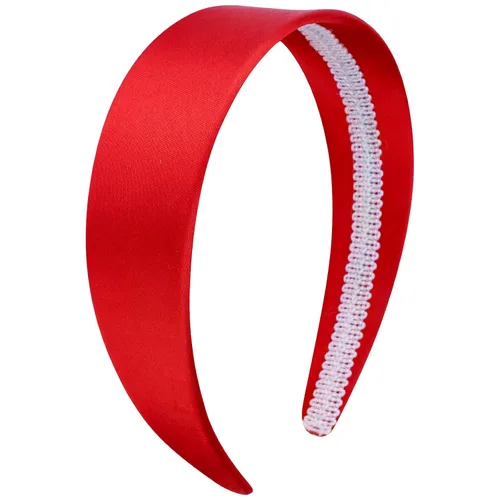 Miniatura 10 de Wecoe Diadema azul bebé de 1.6 pulgadas de ancho, diadema de satén de seda para mujer, antideslizante, a la moda, banda lisa para el cabello