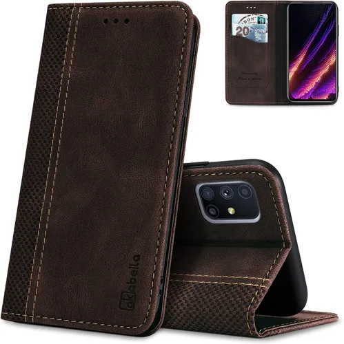 Miniatura 36 de AKABEILA Para Samsung A5 2017 Cartera Funda de Tarjeta de Crédito Titular Cierre Magnético Kickstand PU Cuero A Prueba de Golpes Flip Folio Libro