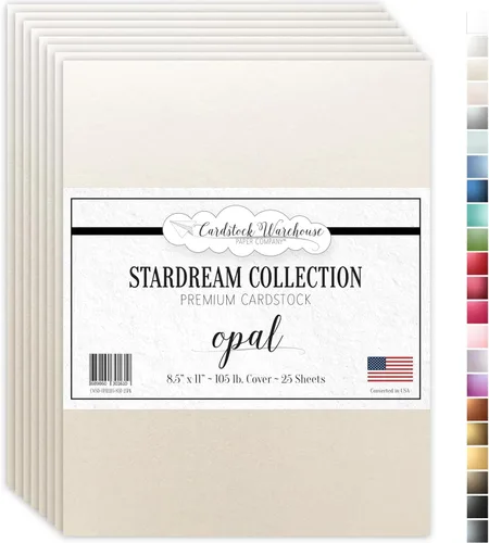 Miniatura 17 de Kunzite stardream metálico Cardstock 8.5" x 11" Premium – 105 Lb. Cover/284 GSM 25 hojas de cartulina almacén Kunzita púrpura claro