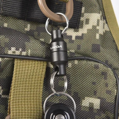 Miniatura 7 de LIXADA Soporte de liberación de red magnética para pesca Zinger Retractores de red de pesca con mosca, clip magnético, conector de red de aterrizaje