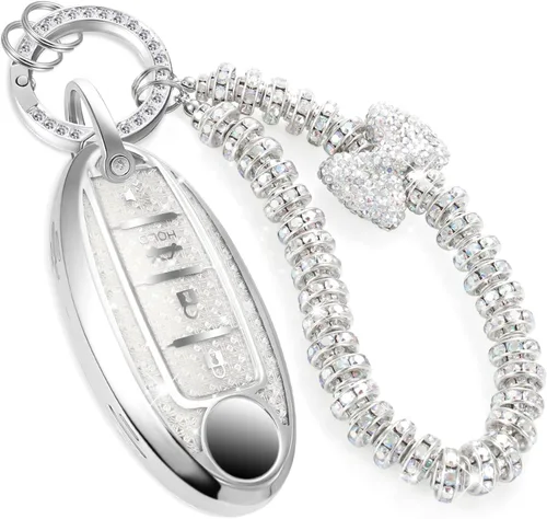 Miniatura 48 de Funda para llavero Buick con llavero de pulsera de circonita de moda, diseño de diamantes encantadores funda suave para Avenir Envision Encore Chevy