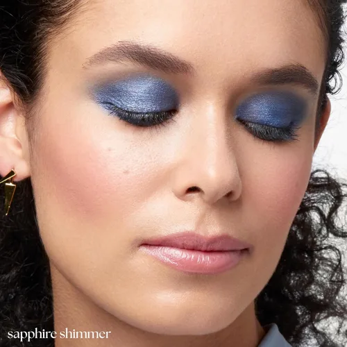 Miniatura 3 de Julep - Sombra de ojos 101 de crema a polvo, impermeable, en barra con smudger incorporado – tono zafiro brillante – sombra de ojos en crema azul 16