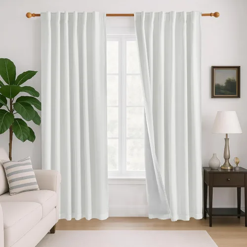 Miniatura 11 de Deconovo Cortinas 100% opacas para dormitorio, cortina con aislamiento térmico, panel de sala de estar insonorizado, certificado Oeko-TEX, cortinas