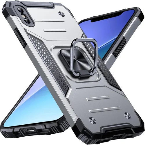 Miniatura 99 de Anqrp Funda resistente para iPhone 6/7/8/SE/SE2 con soporte de anillo mejorado y agarre, grado militar, a prueba de golpes, resistente y robusta