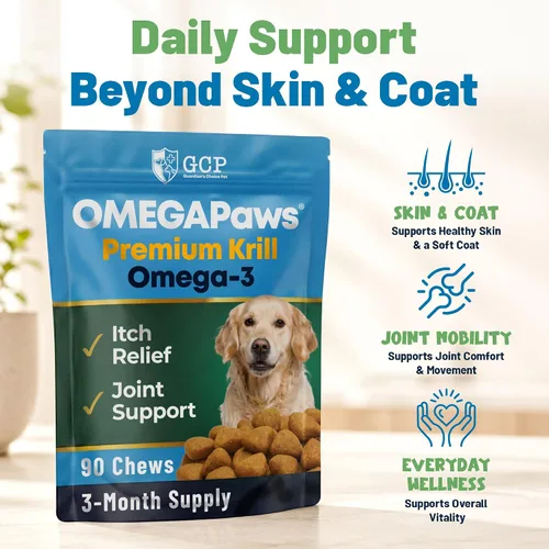 Miniatura 4 de Guardian's Choice Omega 3 para perros, aceite de pescado y aceite de krill, 90 unidades Ayuda a tu perro a verse y sentirse lo mejor posible.