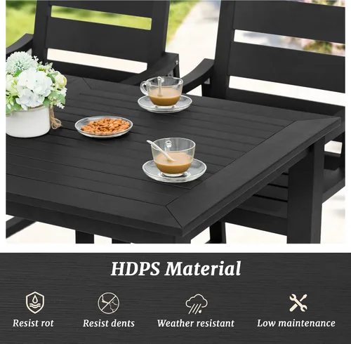 Miniatura 4 de Cozyman HDPS Sillas de comedor al aire libre, 350 libras, sillas de comedor de patio con reposabrazos, sillas de cocina al aire libre para todo