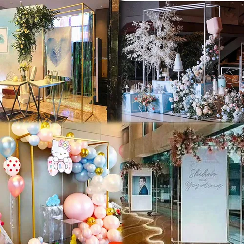 Miniatura 2 de Soporte de arco de boda de metal de gran tamaño de 9.2 ft/110 pulgadas de alto, decoración de ceremonia de fiesta, árbol de jardín, soporte de fondo