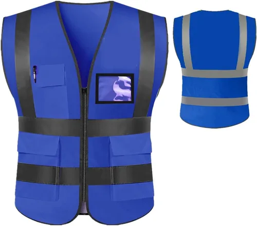 Miniatura 13 de Chaleco de seguridad reflectante personalizado de alta visibilidad chaleco de seguridad para hombres y mujeres, ropa de trabajo de construcción