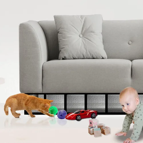 Miniatura 11 de LAMINET Bloqueador de juguetes de lujo debajo del sofá, evita que los juguetes y otros objetos desaparezcan debajo de los muebles. Se fija
