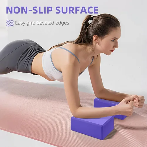 Miniatura 6 de 1 paquete de bloques de yoga de espuma grandes de 9 x 6 x 4 pulgadas, bloque de pilates resistente, bloque de entrenamiento, ladrillo de yoga