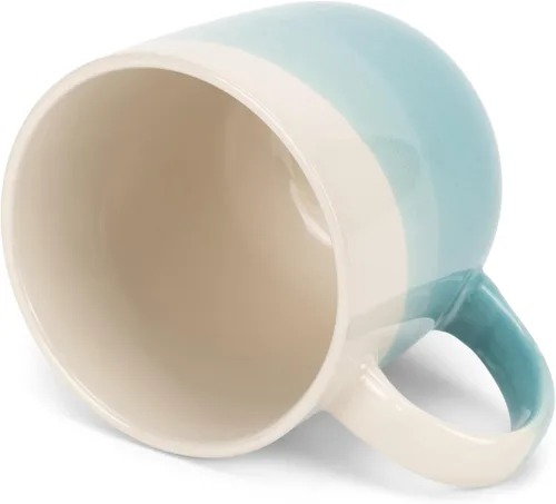 Miniatura 15 de Elanze Designs Paquete de 2 tazas de café de cerámica de cerámica de 14 onzas, color verde eucalipto