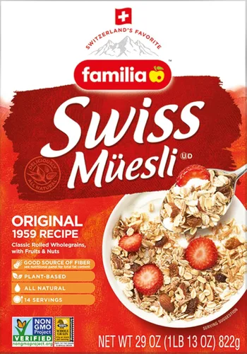Miniatura 8 de Familia Swiss Muesli Cereal 12 x 29 onzas Receta Original Familia Muesli Multipack (29 onzas - Paquete de 12)