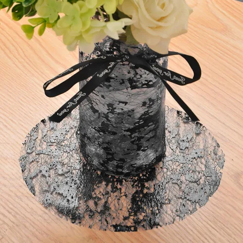 Miniatura 8 de Camino de mesa metálico negro de 11 x 192 pulgadas, rollo de camino de mesa de malla fina con lentejuelas, decoración de mesa negra con purpurina