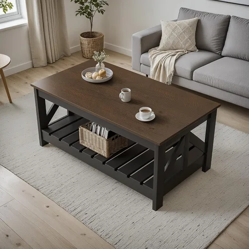 Miniatura 12 de YESHOMY Mesa de Centro Elevable de 40" con Almacenamiento Oculto y Luces LED Multicolor, Mesa Cuadrada Moderna de Madera con 4 Estantes Abiertos