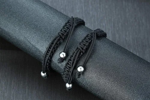 Miniatura 3 de Pulsera de macramé personalizada hecha a mano con estilo de cuerda trenzada para mi hijo, siempre recuerda que eres más valiente, pulsera