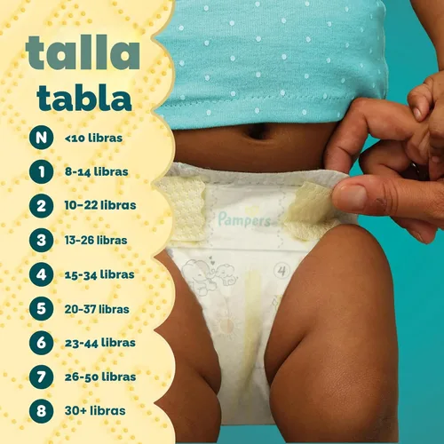 Miniatura 8 de Pañales Pampers Swaddlers, Talla 1 (8-14 libras), 198 unidades, absorbentes, mantiene al bebé seco y cómodo, pañal desechable seguro para la piel