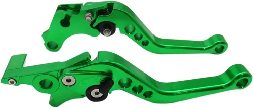 BLUE ELF Palanca de embrague de freno corto CNC 6 posiciones verde para Honda CBR250R 2011-2013, CBR300R 2014-2016, CB300F/FA 2014-2016,