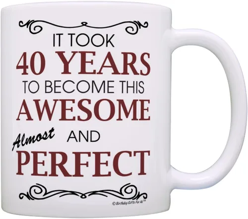 Miniatura 17 de Birthday Gifts For All 80th Took 80 Years Awesome Funny Party Gift - Taza de café de cerámica de 11 oz, taza de té, color blanco 11oz - 80th