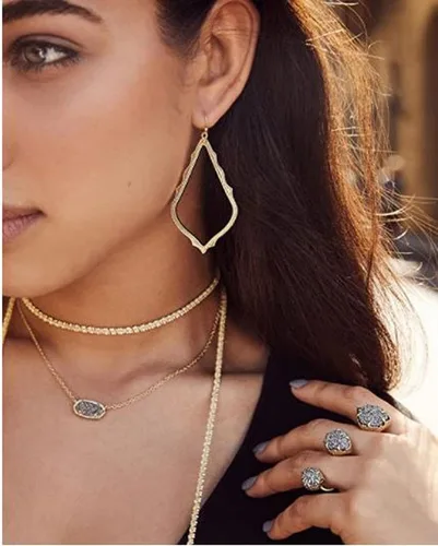 Miniatura 65 de Kendra Scott - Collar Elisa con dije para mujer, joyería de moda, chapado en oro de 14 quilates