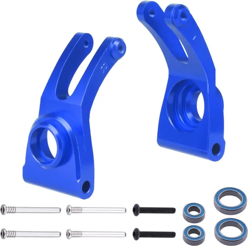 Hobbypark Bujes traseros de aluminio para Arrma 1/10 Granite 4X4, Typhon, Big Rock, Senton, Reemplazo de AR330467, piezas opcionales (azul marino)