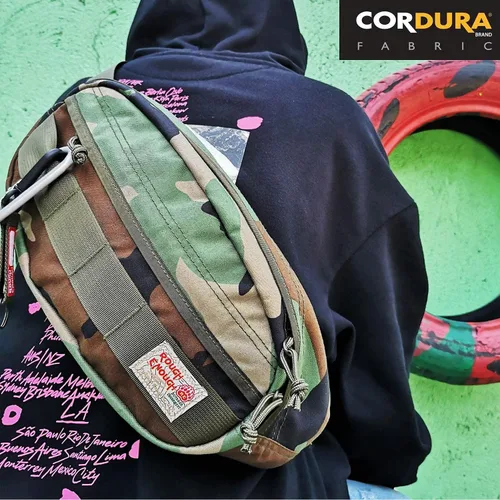 Miniatura 7 de Rough Enough - Riñonera cruzada para hombre, Camo, Riñonera de camuflaje militar