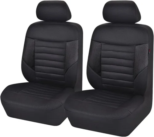 Miniatura 13 de CAR PASS - Fundas de asiento universales de 13 piezas de malla de aire 3D - 100% transpirables, juegos completos, cubierta de volante y cinturón