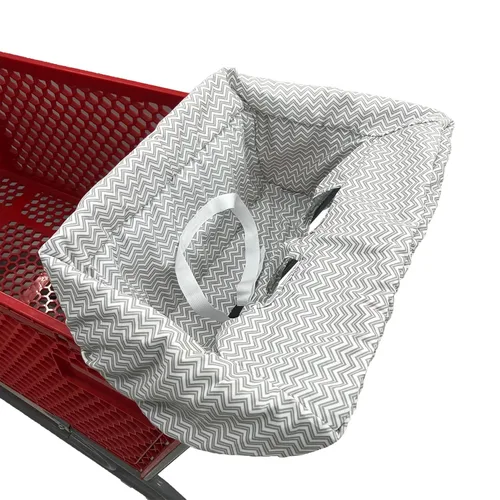 Miniatura 2 de Funda portátil para carrito de compras, fundas para silla alta y carrito de comestibles para bebés, niños, bebés y niños pequeños, bolsa de Gris