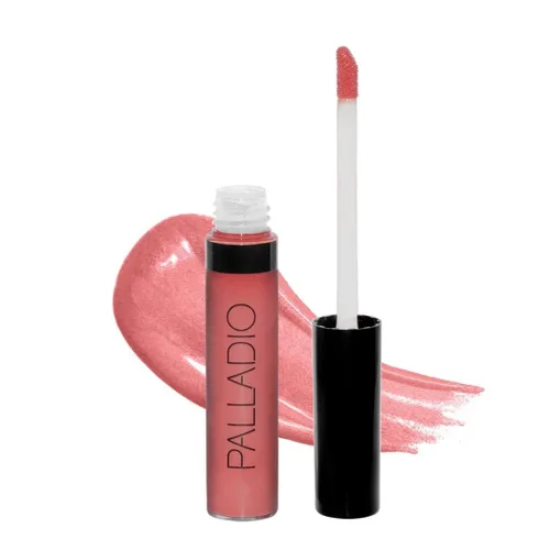 Miniatura 22 de Palladio Brillo de labios, brillo de labios no pegajoso, contiene vitamina E y aloe, ofrece un color intenso e hidratación, minimiza las arrugas