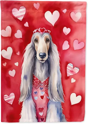 Miniatura 193 de Caroline's Treasures DAC5292CHF - Bandera de Border Collie My Valentine House para porche, grande, con manga para porche, para colgar en la pared