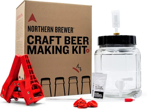 Miniatura 2 de Northern Brewer - Kit de inicio de fabricación de cerveza artesanal de 1 galón sin sifón, equipo y kit de recetas de cerveza (Irish Red Ale)