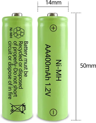 Miniatura 5 de JINTION Baterías AA recargables solares Ni-MH doble A 400 mAh paquete de 8