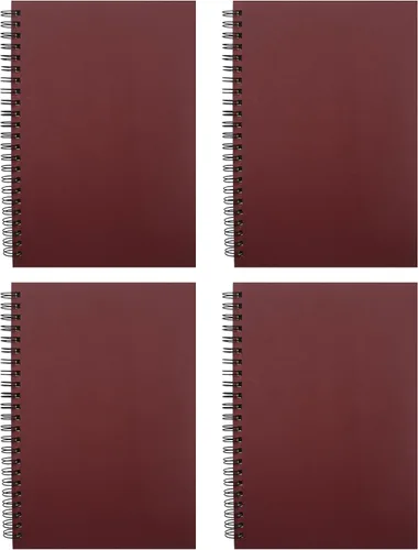 Miniatura 10 de YYaaloa 4-Pack A5 Lined Sketch Book Soft Cover Spiral Notebooks Journals 120 Pages 5.7" x 8.3" Cream colored paper (A5 Lined 4 color 4pcs)