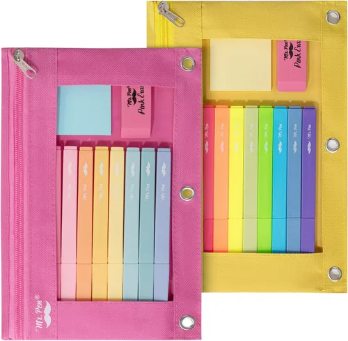 Miniatura 15 de Mr. Pen - Estuche para lápices de 2 piezas - Estuche con cremallera para lápices para carpeta de 3 anillas