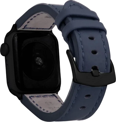 Miniatura 50 de Bandini Correa de cuero para hombre para Apple Watch de 1.732 in 1.772 in 1.654 in 1.614 in 1.575 in 1.496 in 1.929 in y Ultra, correa de iWatch