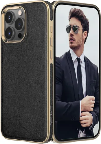 Miniatura 9 de LOHASIC Funda para iPhone 12 y iPhone 12 Pro - Fundas para teléfono i Phone 12 con borde cromado delgado, fundas de cuero de diseño suave, funda