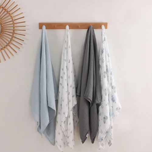 Miniatura 5 de Viviland Mantas de Muselina para Envolver, Envolturas para Niños y Niñas, Mantas de Recepción para Bebés Transpirables y Suaves con la Piel