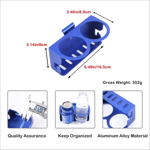 Miniatura 6 de Organizador expansor de portavasos trasero para automóvil compatible con Ford Maverick 2022-2024 Auto de aluminio para asiento trasero de doble
