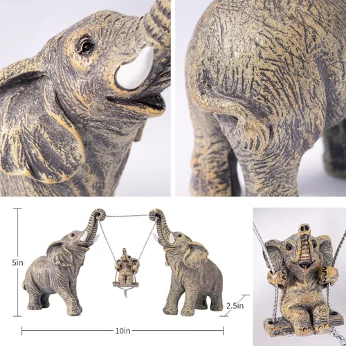 Miniatura 5 de Estatua de elefante para decoración del hogar. Regalos de elefante para mujeres, mamá. Decoración de elefante para sala de estar, oficina