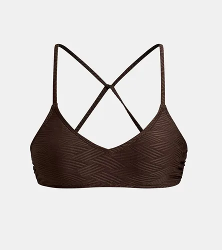 Miniatura 52 de CUPSHE - Parte superior de bikini para mujer; traje de baño superior con diseño cruzado, tirantes delgados y escote en V
