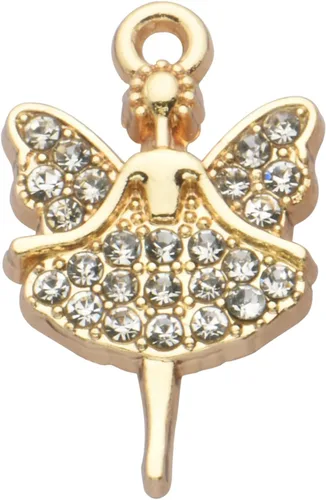 Miniatura 41 de Paquete de 20 dijes de diamantes de imitación chapados en oro, accesorios de cristal para collares, pulseras, joyería, manualidades, bricolaje