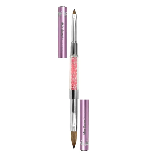 Miniatura 11 de Mia Secret PREMIER - Pinceles de uñas 100% Kolinsky, fabricados en Estados Unidos, Prenium, pinceles para arte de uñas (rosa, 4 o (3D))
