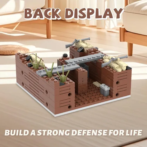 Miniatura 8 de WW2 Charge Point - Juego de bloques de construcción militares (221 piezas) adecuado para acción militar, minifiguras de combate, escenarios